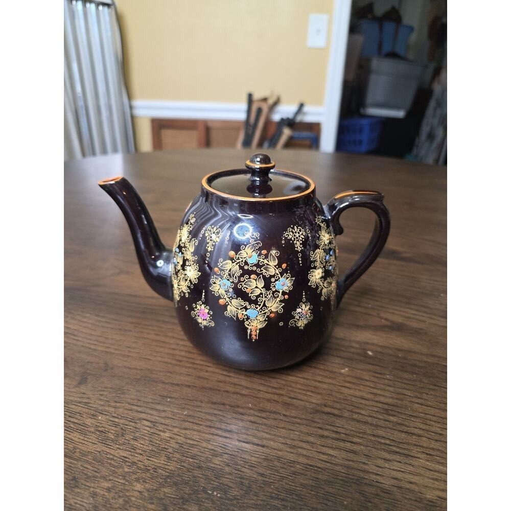 Vintage Gibson & Sons Burslem England Hand Painted Numbered Teapot Grande